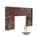 Marble hearth and back panel in Rosso Levanto - Image 4