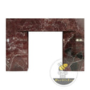 Marble fireplace electric | Sleek modern mantel | Width 62.2" | Rosso Levanto