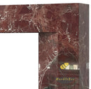 Marble fireplace electric in Rosso Levanto - Image 5