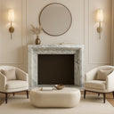 Contemporary Arabescato Marble Fireplace Surround