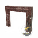 Marble fire hearth | Fluted red mantel | 59 Inch Width | Rosso Levanto