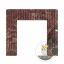 Marble fire surround with electric fire | Fluted Burgundy Design | 59 Inch Width | Rosso Levanto