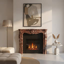 Modern Marble fireplace mantel in Rosso Levanto - Image 2