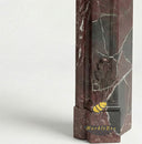 Modern Marble fireplace mantel | Carved Serpentine Arch | 51 Inch Height | Rosso Levanto