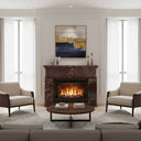 Marble stone fireplace in Rosso Levanto - Image 2