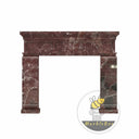 Marble stone fireplace | Red Panelled Design | Width: 59 Inch | Rosso Levanto