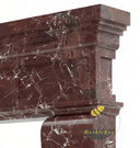 Marble stone fireplace in Rosso Levanto - Image 5