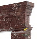 Marble stone fireplace in Rosso Levanto - Image 5