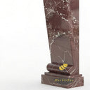 Marble stone fireplace | Red Panelled Design | Width: 59 Inch | Rosso Levanto