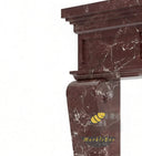 Marble stone fireplace in Rosso Levanto - Image 7