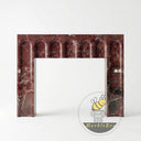 Large marble fireplace surround in Rosso Levanto - Image 3