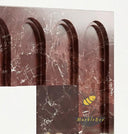 Large marble fireplace surround in Rosso Levanto - Image 6