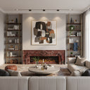 Marble fire surround in Rosso Levanto - Image 2
