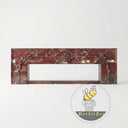 Marble fire surround | Ornate hand-carved details | Width: 63 Inch | Rosso Levanto