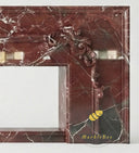 Marble fire surround in Rosso Levanto - Image 7