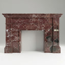 Marble mantel in Rosso Levanto - Image 1