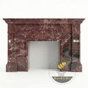 Marble mantel in Rosso Levanto - Image 3