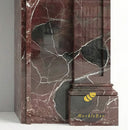 Marble mantel | Fluted pilaster surround | 59 Inch Width | Rosso Levanto