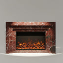 Marble fireplace in Rosso Levanto - Image 1