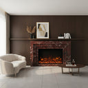 Marble fireplace in Rosso Levanto - Image 2