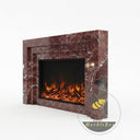 Marble fireplace in Rosso Levanto - Image 4