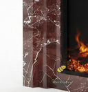 Marble fireplace in Rosso Levanto - Image 7