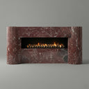 Dark Red Marble fireplace surround in Rosso Levanto - Image 1