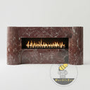 Dark Red Marble fireplace surround | Modern Fluted Design | 63 Inch Width | Rosso Levanto