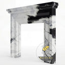white marble surround fireplace in Panda White - Image 4