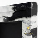 bespoke marble fireplace in Panda White - Image 5