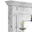marble fire surrounds for sale | Bold Black Veining | Width: 59" | Panda White