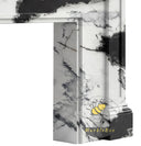 marble fire surrounds for sale | Bold Black Veining | Width: 59" | Panda White