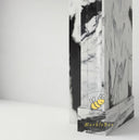 black white marble fireplace in Panda White - Image 7