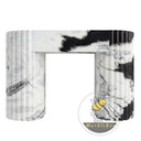 white marble surround fireplace in Panda White - Image 3