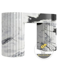 white marble surround fireplace in Panda White - Image 4
