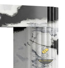 white marble surround fireplace | Fluted modern columns | 59 Inch Width | Panda White