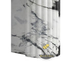 white marble surround fireplace in Panda White - Image 6