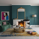 marble fireplace surround | Fluted modern design | 63 Inch Width | Panda White