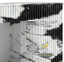 marble fireplace surround in Panda White - Image 5