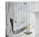 marble fireplace surround in Panda White - Image 6