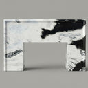 marble fireplace mantel in Panda White - Image 1