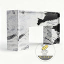 marble fireplace mantel in Panda White - Image 4
