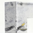 marble fireplace mantel in Panda White - Image 6