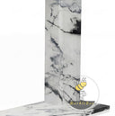 modern marble fireplace in Panda White - Image 6