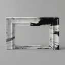 modern marble fire surround in Panda White - Image 1