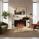 modern marble fire surround | Bold Black Veining | Width 59 Inch | Panda White