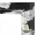 modern marble fire surround in Panda White - Image 5