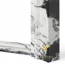 modern marble fire surround in Panda White - Image 6