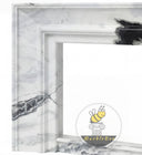 modern marble fire surround | Bold Black Veining | Width 59 Inch | Panda White