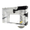 black white marble mantel in Panda White - Image 4